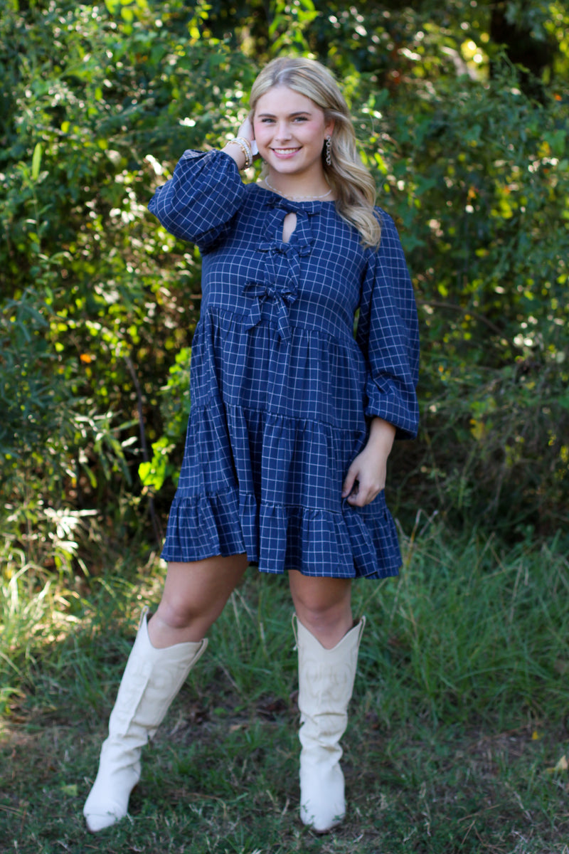 Plaid Bow Dress