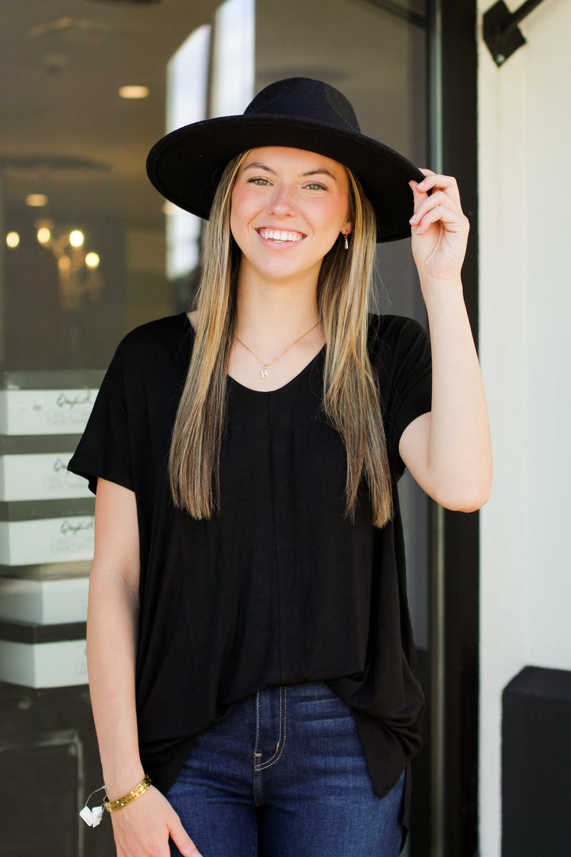 Casual Day Top-Black