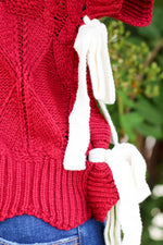 Cable Knit Bow Sweater