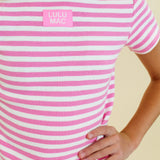 Tween Lulu Mac Monochromatic Stripe Baby Doll Top
