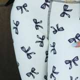 Little Girl Bow Athletic Leggings