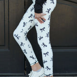 Little Girl Bow Athletic Leggings