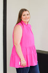 All Mine Tank-Hot Pink
