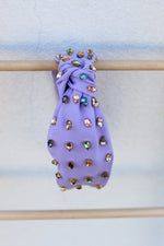 Colorful Jeweled Headband-Lavender