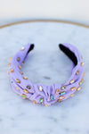 Colorful Jeweled Headband-Lavender