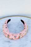 Colorful Jeweled Headband-Light Pink