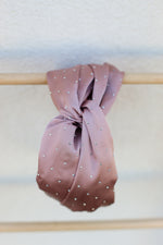Sparkly Satin Headband-Blush