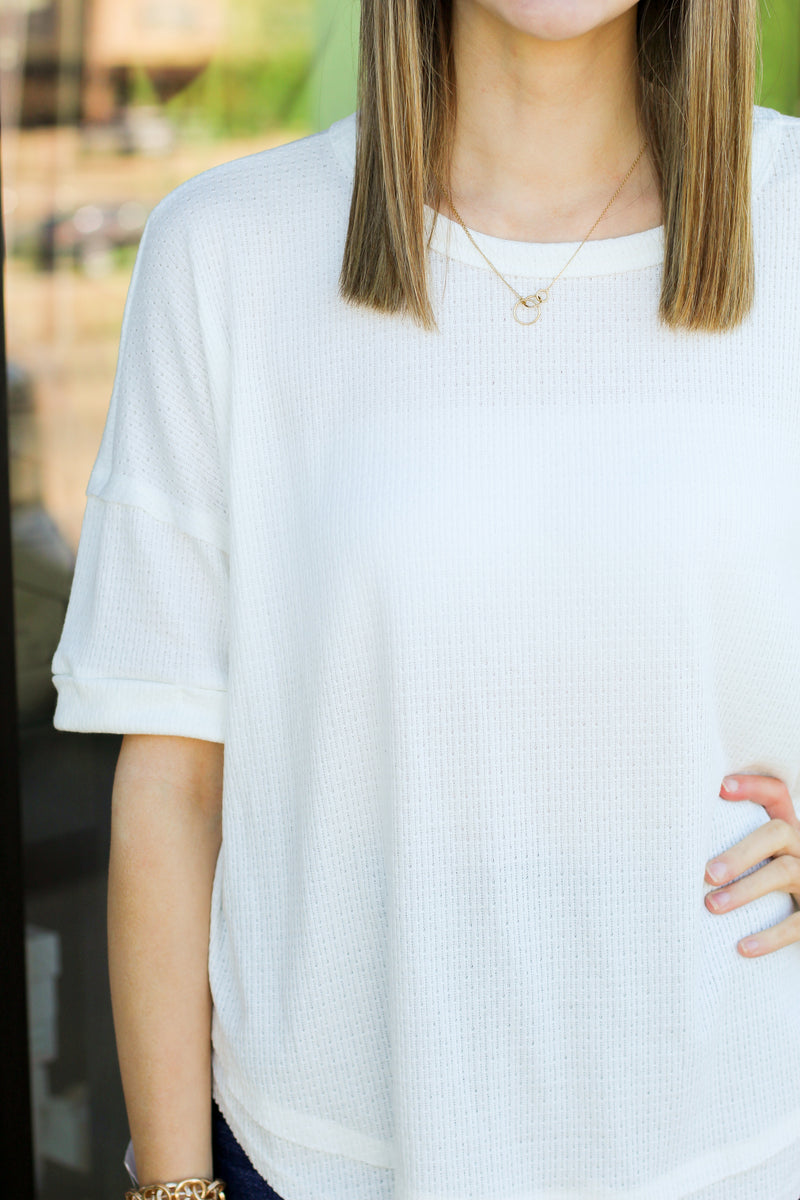 Oh So Comfy Top-White
