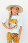 Mr.P's Tiger Nouveau Tee-Baby Blue