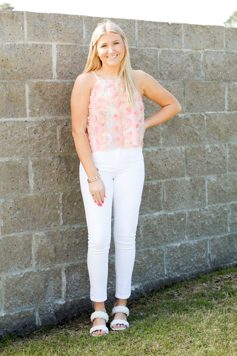 Bouquet of Roses Tank-Pastel Multi