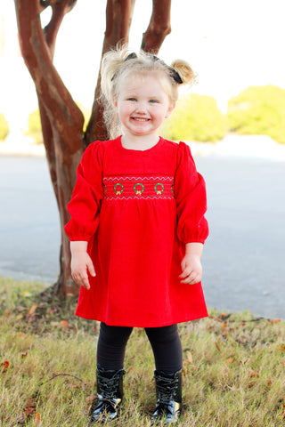 Holiday Pictures Dress-Red