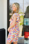 Primary Prints Dress-Red/Blue