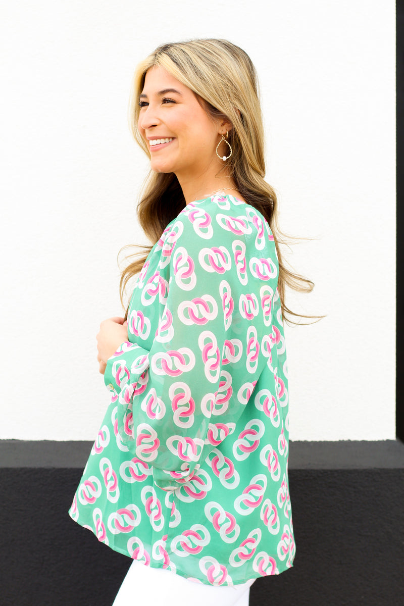 Classy Couture Top-Green
