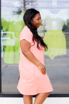 Tshirt Dress-Coral