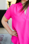 Casual Outing Top-Hot Pink