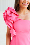 A Frill Dress-Pink