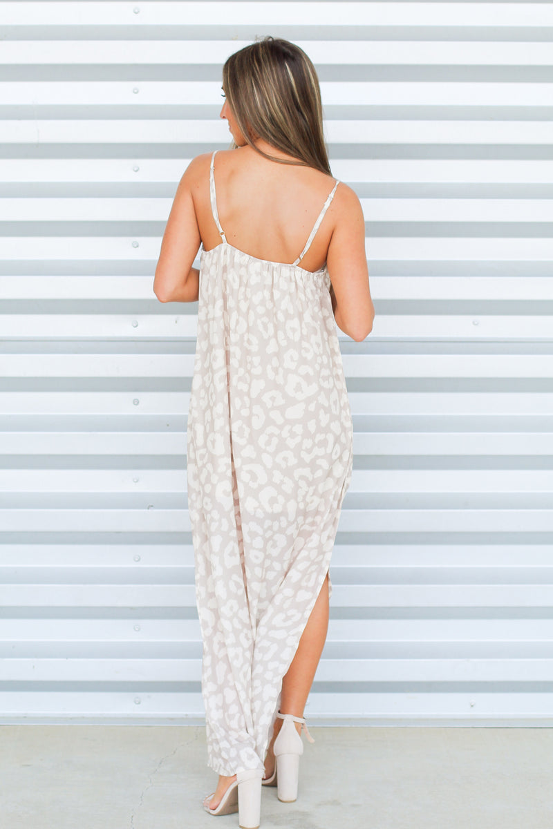 Beautiful Days Maxi-Beige Leopard