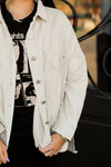 Workin' Hard Shacket-Beige