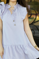 Raegan Ruffle Dress-Lavender