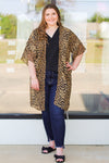 Lovely Leopard Kimono-Brown