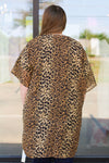 Lovely Leopard Kimono-Brown