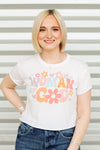 Woman of God Cropped Tee-White