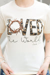 For God so Loved the World Tee-Cream