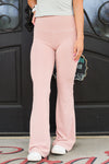 Fit & Feisty Yoga Pants-Blush