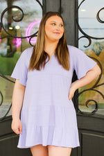 Casual Babydoll Dress-Lavender