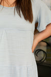 Casual Babydoll Dress-Sky Blue