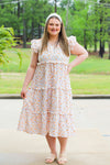 Summer Stroll Midi Dress-White
