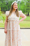 Summer Stroll Midi Dress-White
