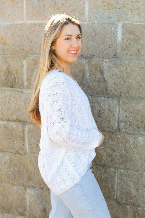 Katherine Knit Sweater-White