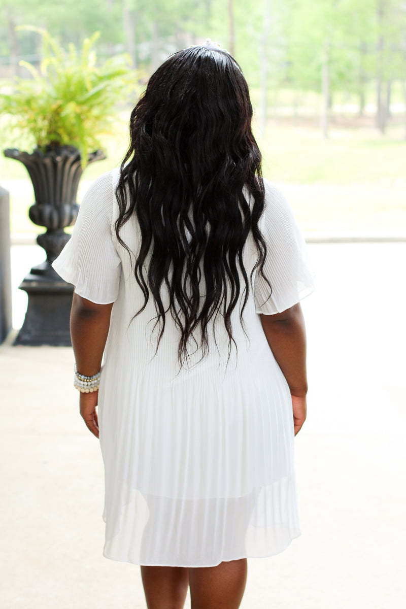 Walk the Walk Dress-White