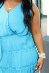 Moment of Truth Dress-Ocean Blue