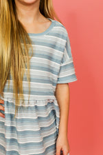 Love the Stripes Top-Blue