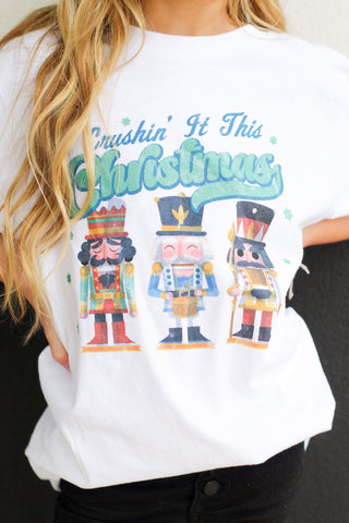 Crushin It Christmas Tee-White