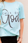 Child of God Tee-Aqua