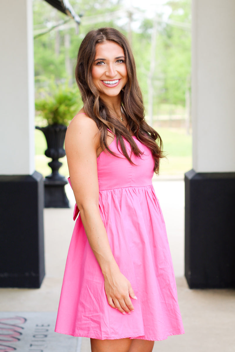 Summer Break Dress-Hot Pink