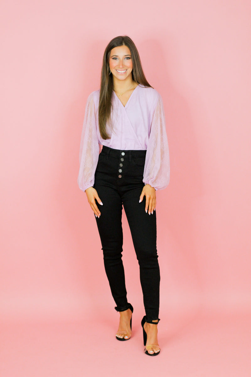 Dreamy Diana Bodysuit-Lavender