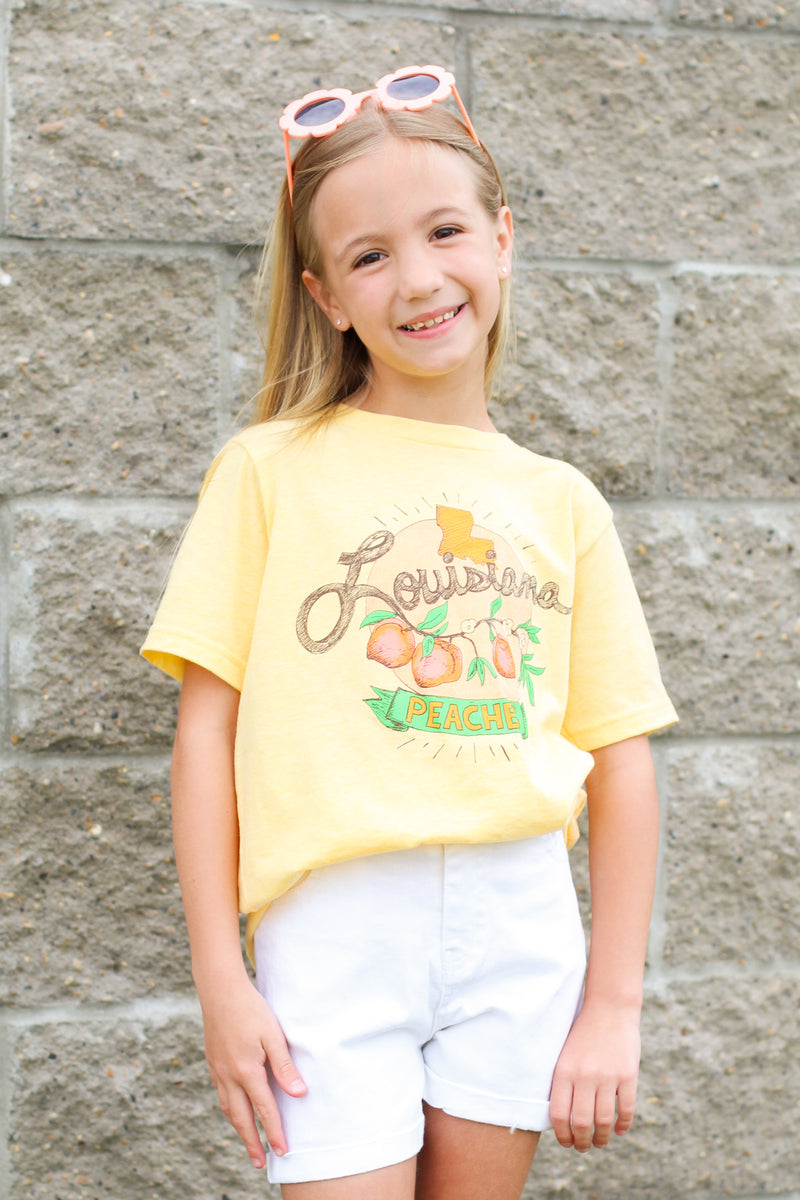 Mr.P's Louisiana Peaches Tee-Yellow