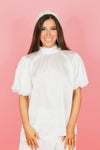 Petra Puff Sleeve Top-White