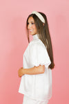 Petra Puff Sleeve Top-White