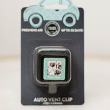 White Cotton Auto Vent Clip