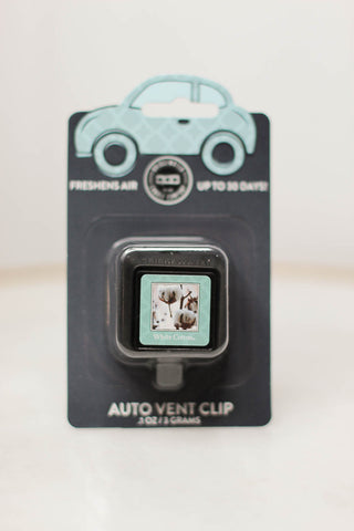 White Cotton Auto Vent Clip
