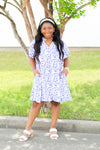 Mosaic Wonder Dress-Blue