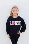 LOVE Patch Sweatshirt-Black