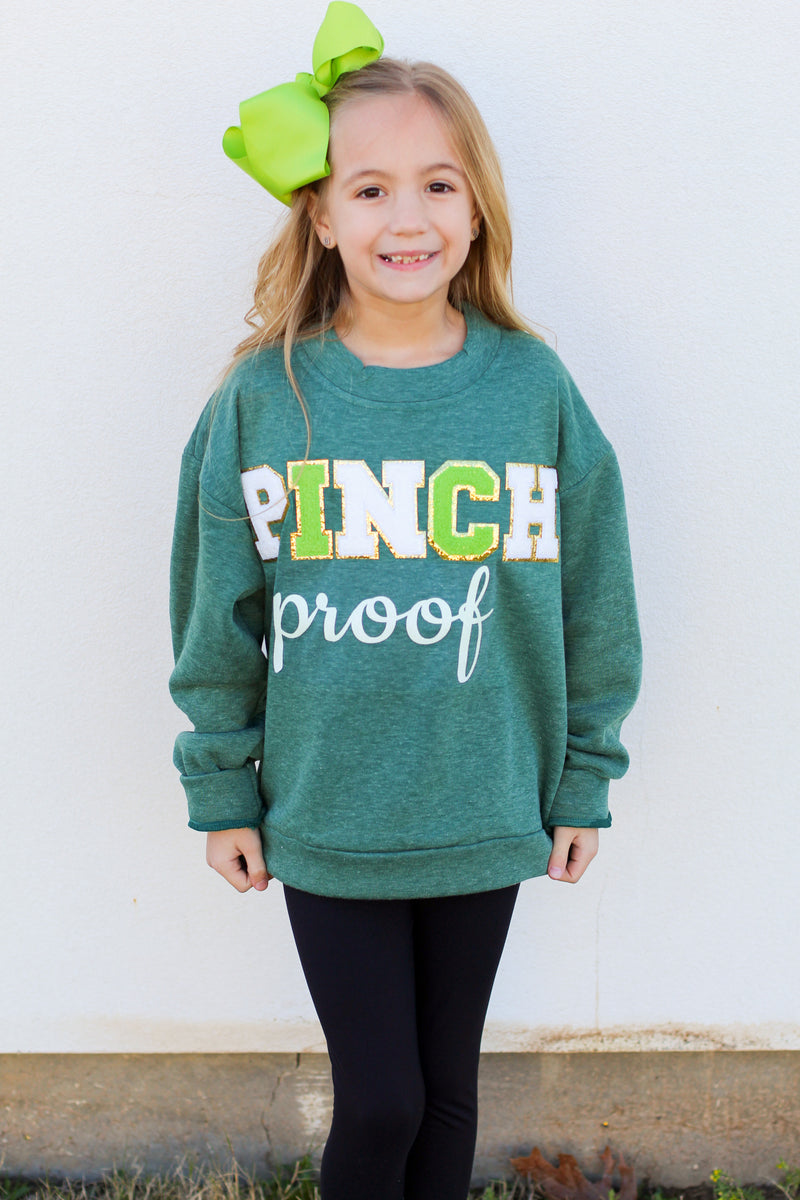 Pinch Proof Patch Sweatshirt-Green