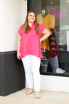 Take Me Abroad Top-Hot Pink