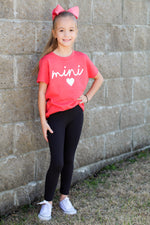 Mini Script Tee-Rose Red